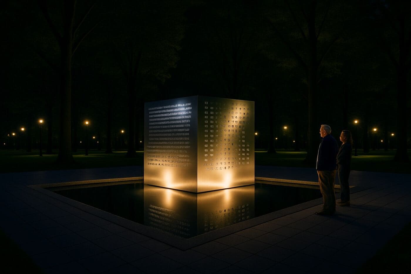 El monumento de noche